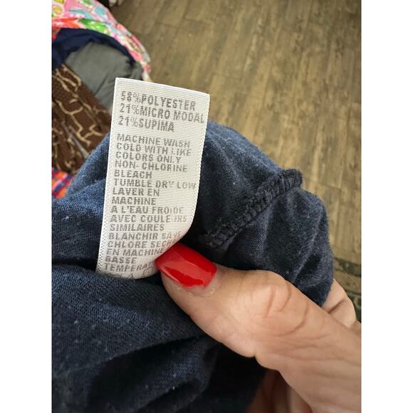 James Perse Women's Black Gray Scoop Neck Striped Print Maxi Dress Size 2 - Picture 5 of 6